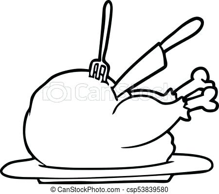 450x399 Cooked Turkey Drawing Turkey Cooked Turkey Line Drawing