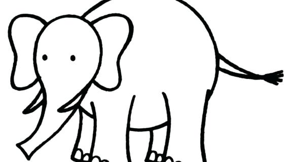 570x320 Elephant Drawing Outline