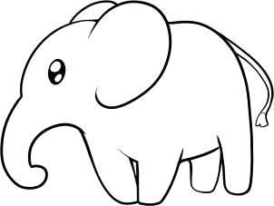 302x227 Draw Elephant Easy
