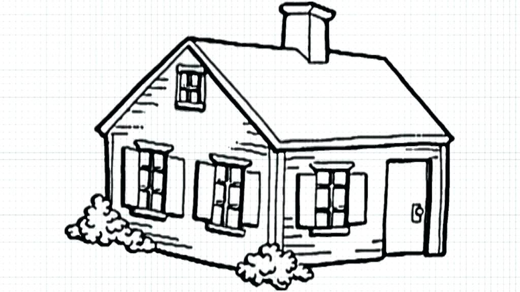 Simple Line Drawing Of A House | Free download on ClipArtMag
