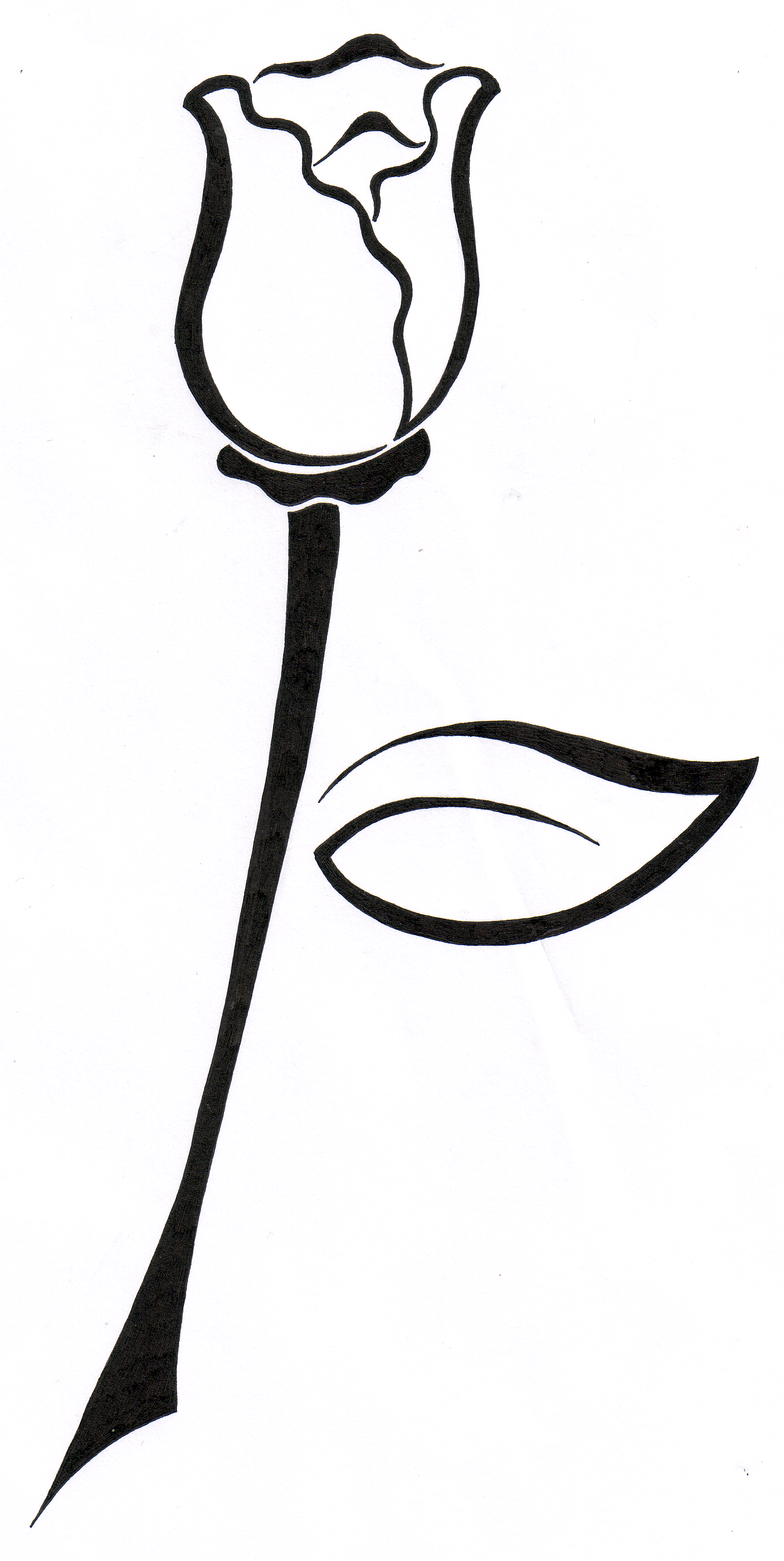 1484x2953 Simple Rose Tattoo