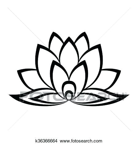 450x470 Simple Lotus Drawing