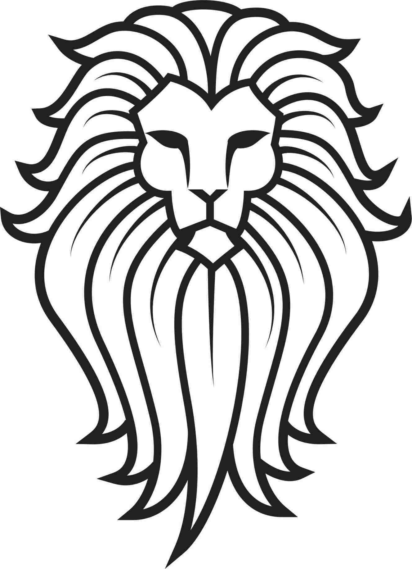 1328x1832 Simple Lion Face Drawing