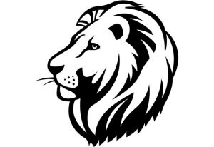 300x206 Simple Lion Clipart