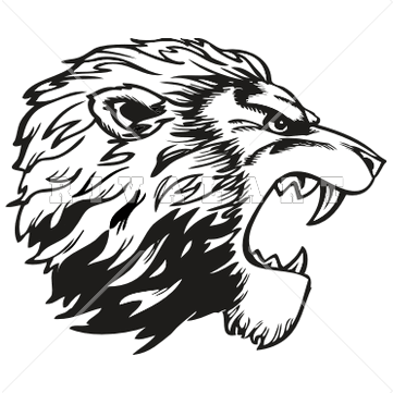 361x361 Simple Lion Head Clipart