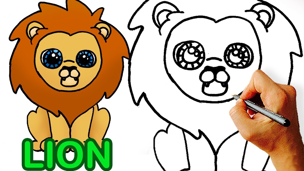 1280x720 How To Draw A Cartoon Lion Head