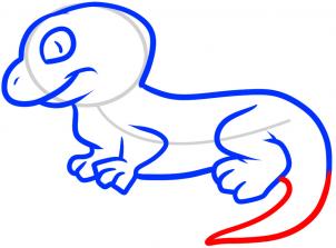302x223 How To Draw How To Draw A Lizard For Kids