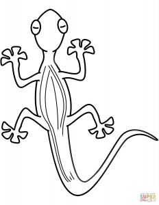 232x300 Simple Lizard Pictures To Color Coloring