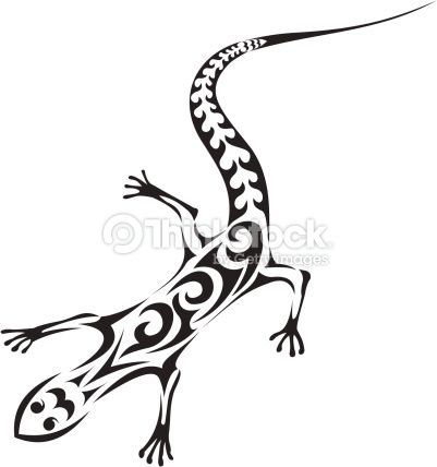 401x428 Tribal Lizard Tattoo Vector Art Templates Lizard