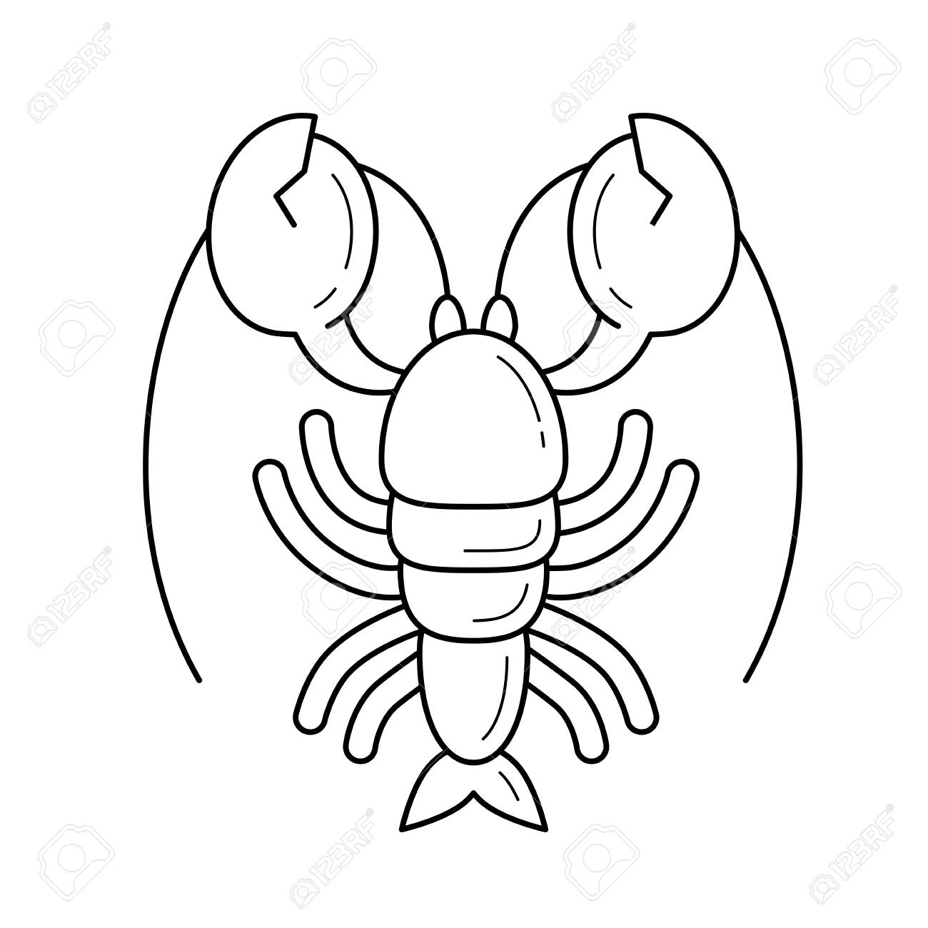 1300x1300 Collection Of 'lobster Line Drawing' Download More Than Images