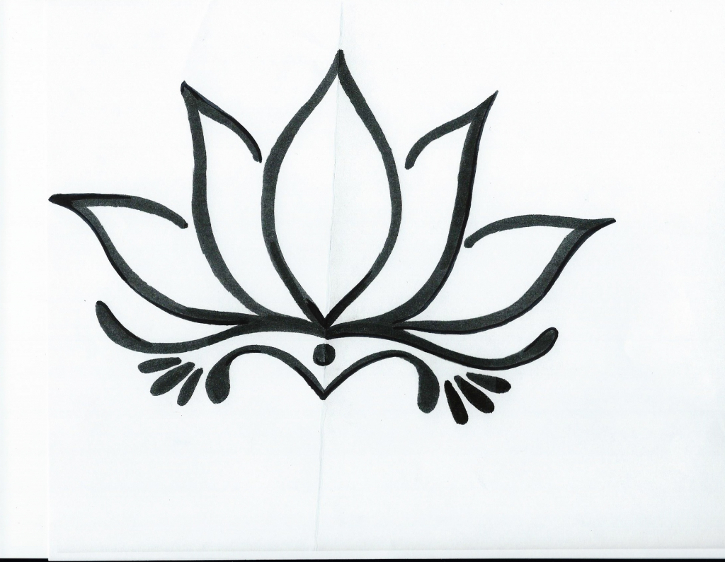 1024x795 Lotus Flower Drawing Easy