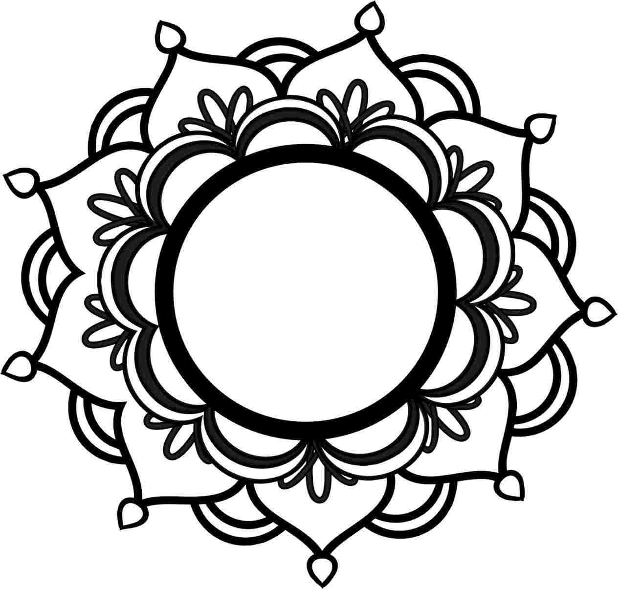 1264x1205 Mandala Simple Lotus Flower Drawing