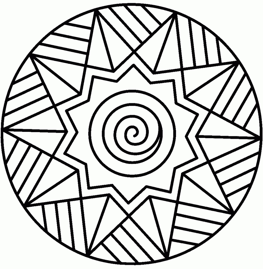 1001x1024 Simple Mandala Coloring Pages L P