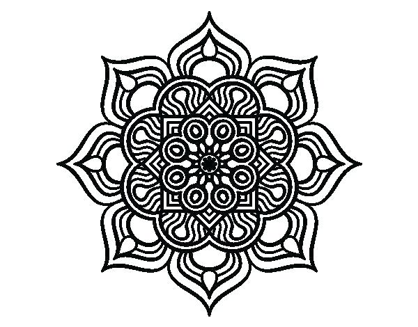 600x470 Surprising Flower Mandala Coloring Pages