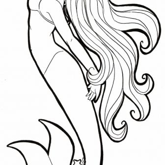 336x336 Mermaid Artwork Drawing Tags Kindergarten Coloring Pages Cool