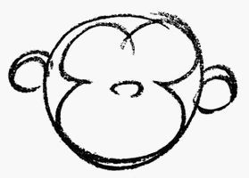 279x200 How To Draw A Easy Cartoon Monkey Face Really Slick!