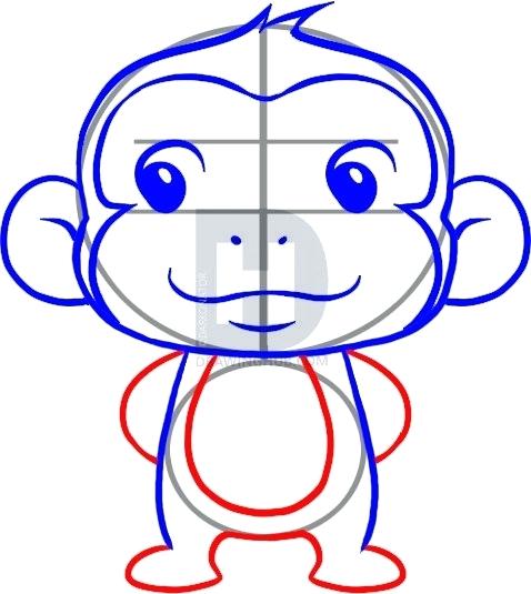 478x535 Easy Monkey To Draw Cute Easy Monkey Drawings