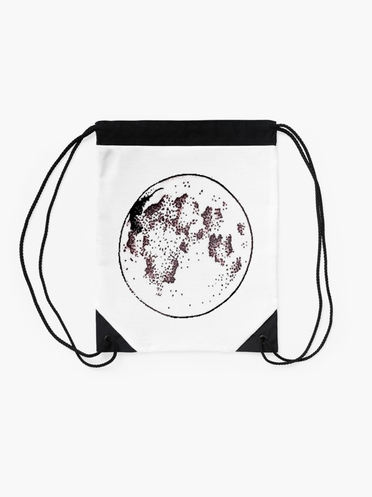 750x1000 Simple Moon Outline Drawstring Bag