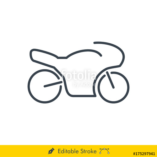 500x500 Simple Motorcycle Icon Vector