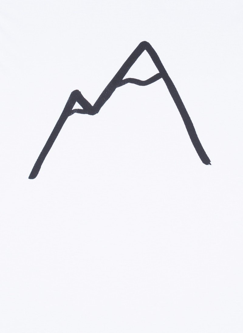 800x1096 Level Collective Simple Mountain Organic White T Shirt Brothers