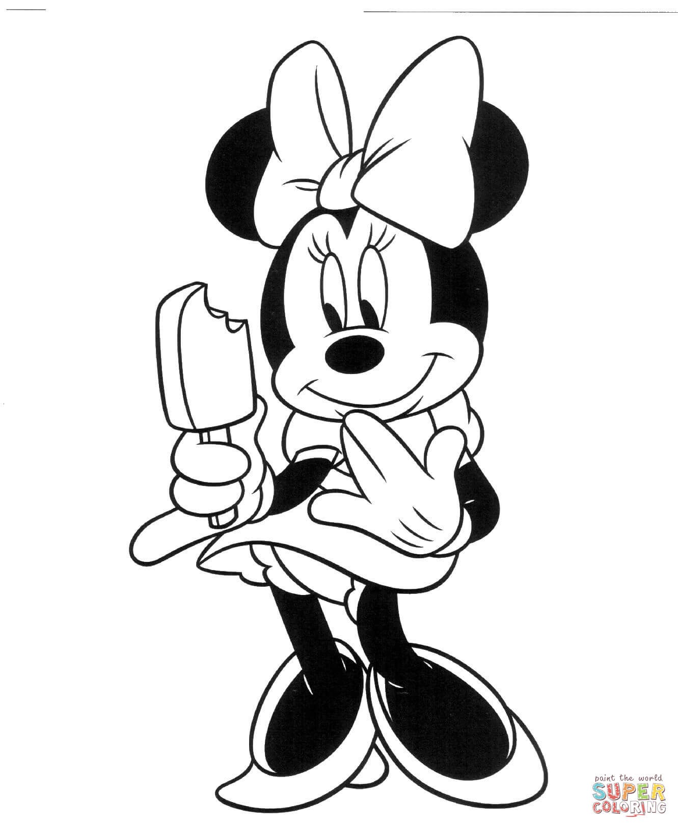1331x1627 Minnie Mouse Drawing New Simple Minnie Mouse Drawing