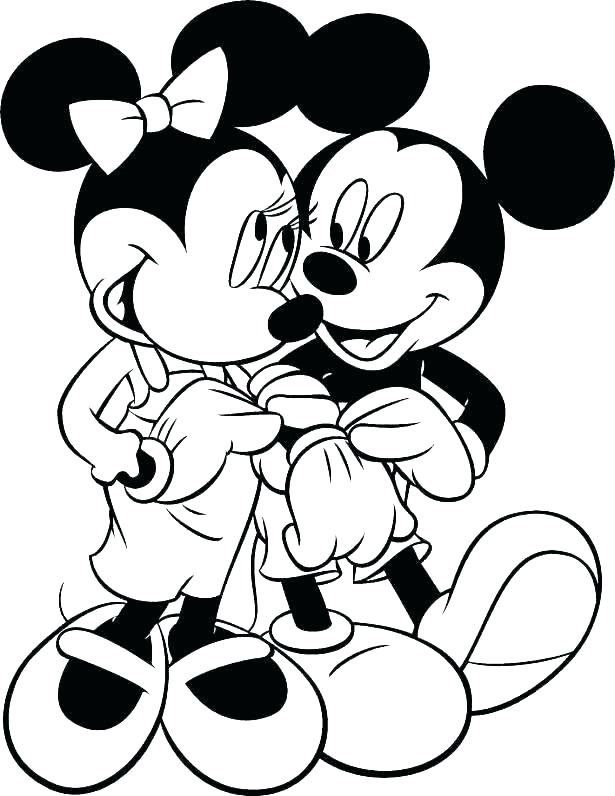 615x796 Simple Minnie Mouse Drawing Download