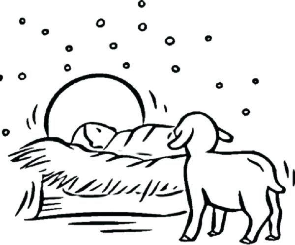 600x500 Coloring Pages Nativity Coloring Pages Printable Scene Free
