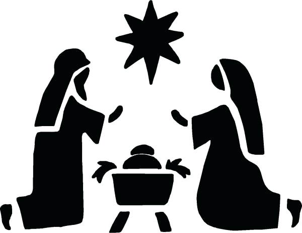 Simple Nativity Scene Drawing Free Download On ClipArtMag
