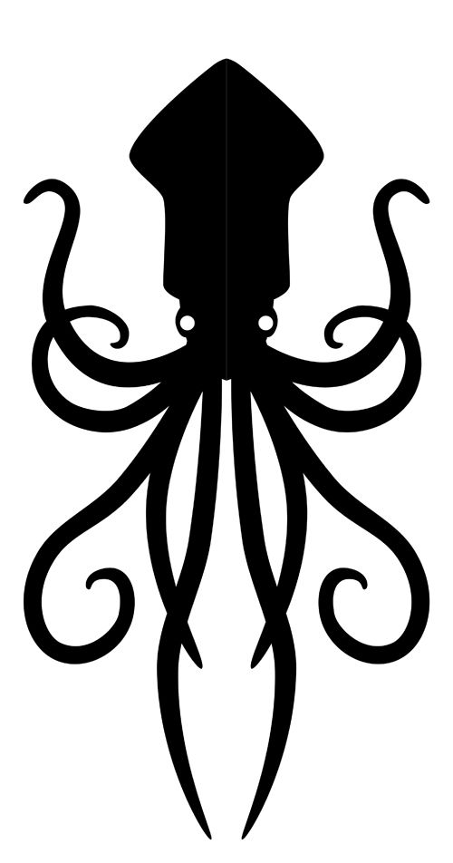 500x952 Free Simple Octopus Fish Silhouette Clipart