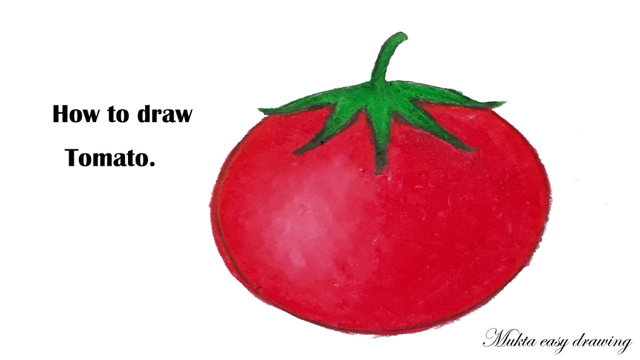 1280x720 How To Draw Tomato Step