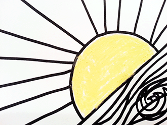 330x248 Ocean Waves Oil Pastel For Kids