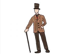 300x210 how simple easy old man drawing to draw old people man