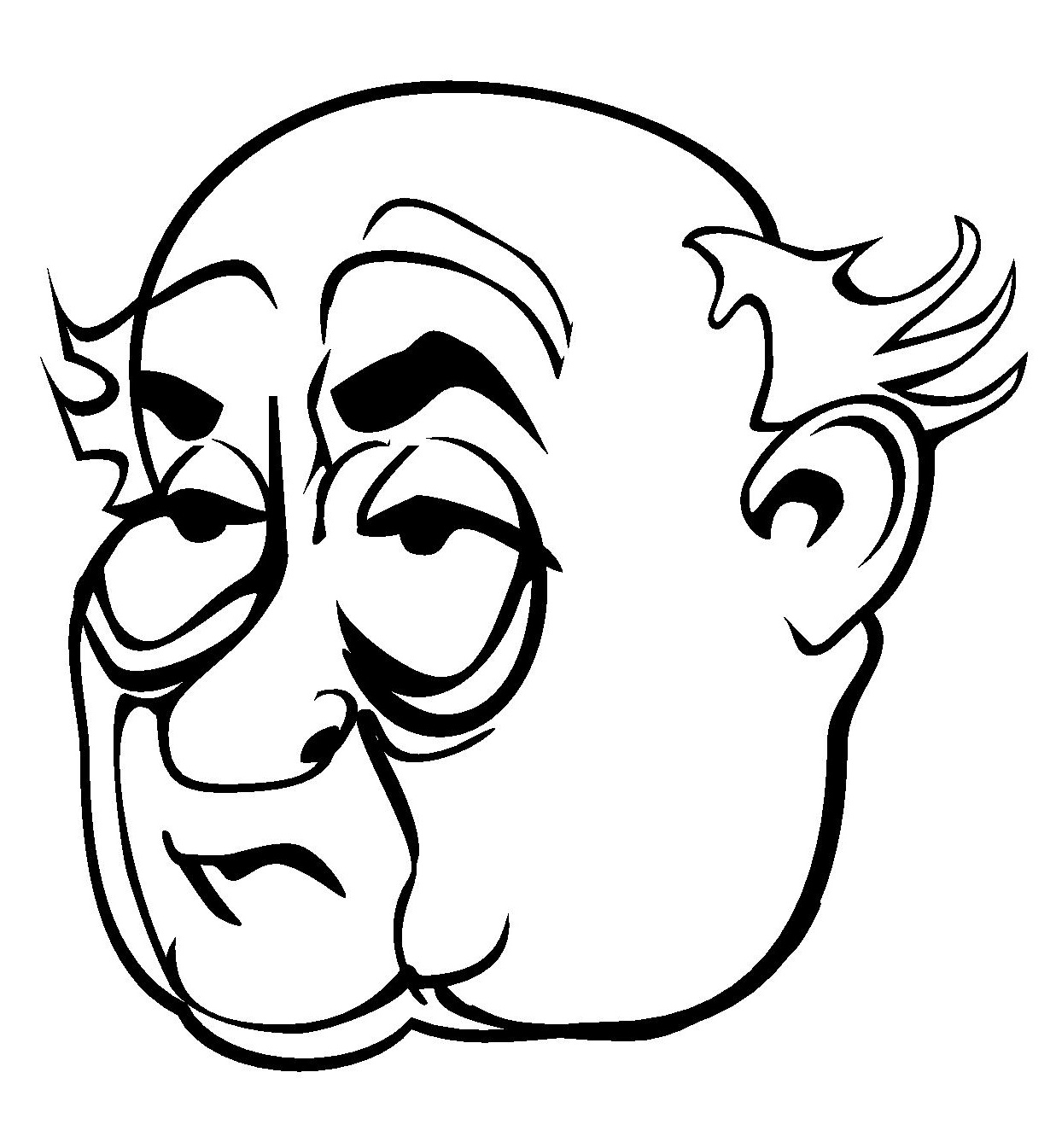 Simple Old Man Drawing Free Download On Clipartmag