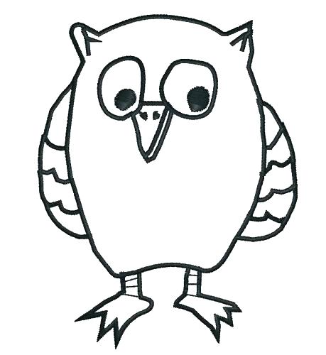 459x500 Owl Drawing Outline