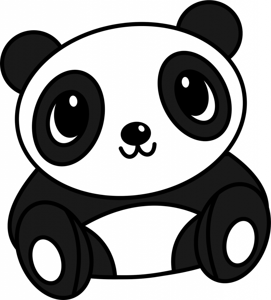 926x1024 Panda Drawing Simple For Free Download