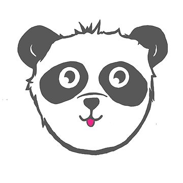 360x360 Simple Panda Logo Sticker