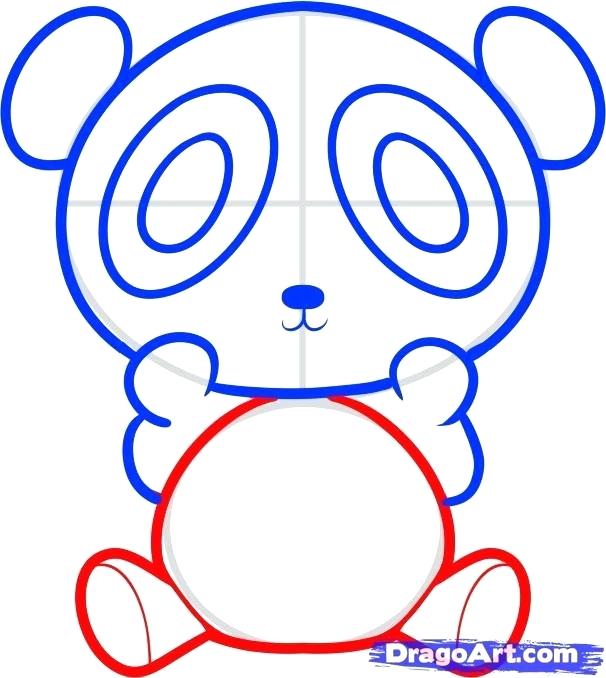 606x678 A Drawing Of A Panda