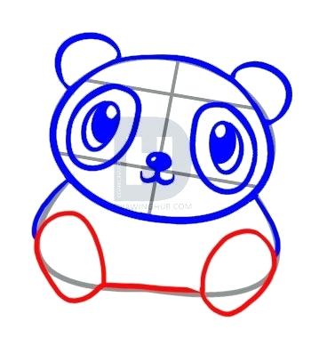 350x380 Easy Drawing Panda