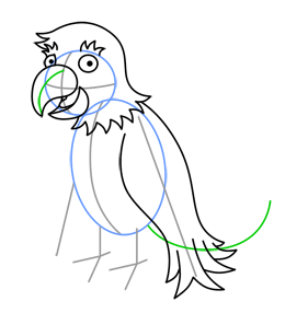260x286 Cartoon Parrot Step