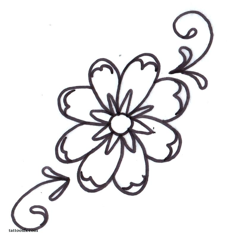 764x811 Unique Flower Pattern Drawing For Gallery Of Simple Floral Designs