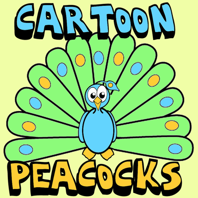 400x400 How To Draw Cartoon Peacocks Step