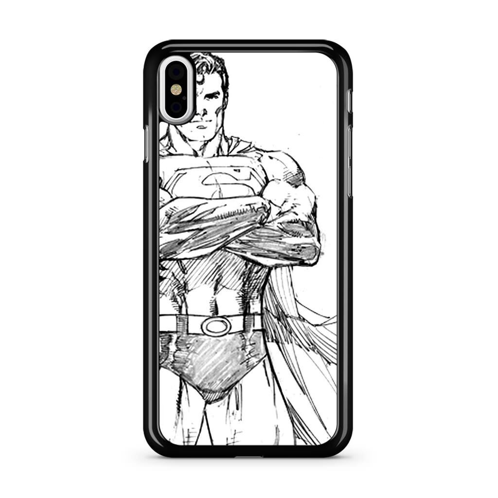 1024x1024 Comics Superman Simple Pencil Sketch Iphone Xs Case