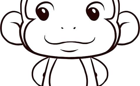 478x293 Simple Monkey Drawing Simple Monkey Pencil Drawing