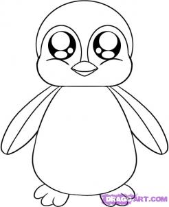 246x302 How To Draw Penguins Drawing Tutorials Drawing How To Draw