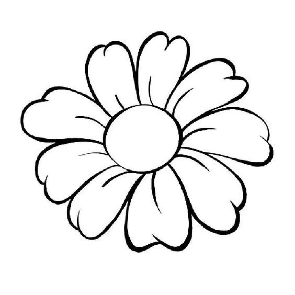 1024x1024 Flower Outline Drawing Fire Clipart House Clipart Online Download