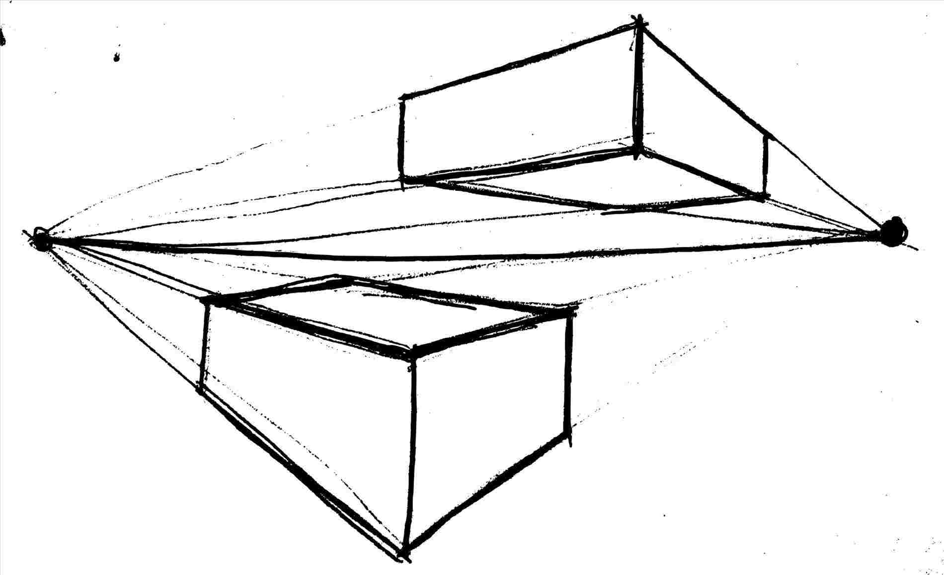 1900x1157 Simple Two Point Perspective Drawing Drawing Fine Art