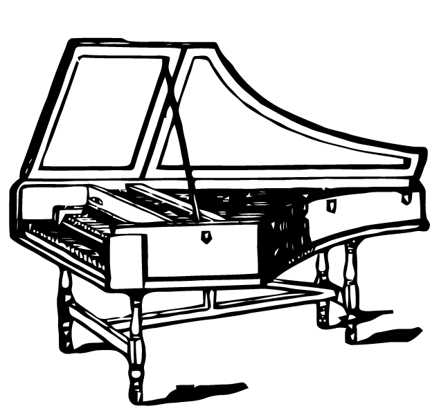 647x597 Collection Of 'harpsichord Drawing' Download More Than Images