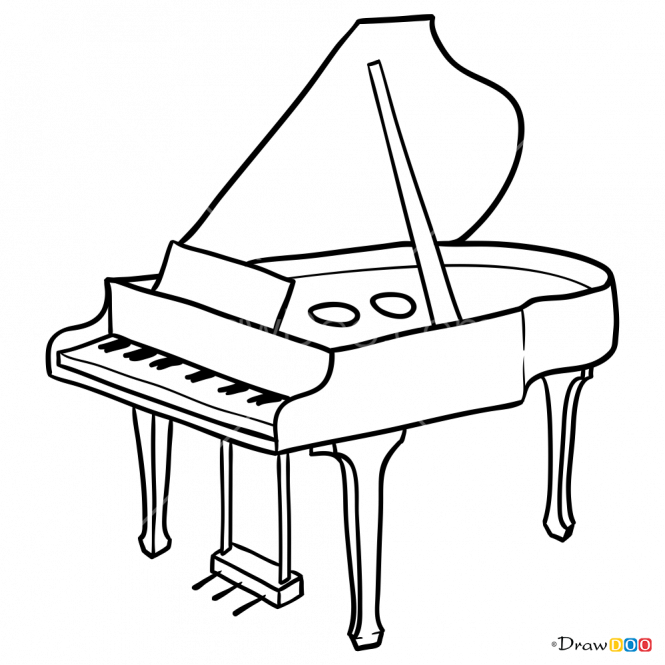665x665 Collection Of Free Piano Drawing Detailed Download On Ui Ex