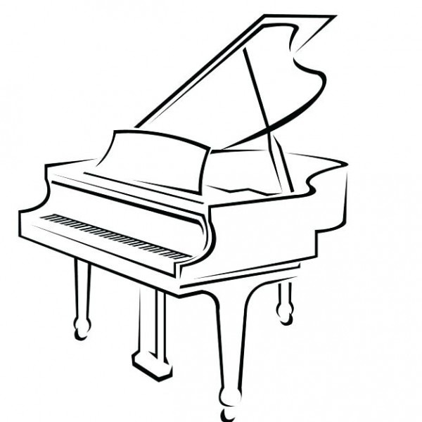 600x600 Piano Drawing Easy