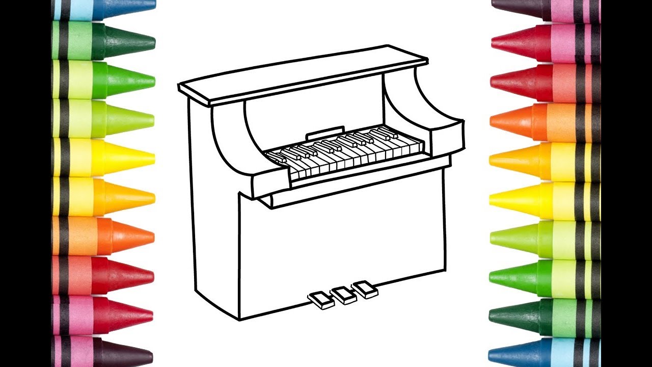 1280x720 Piano Easy Draw Tutorial How To Draw A Piano For Kids